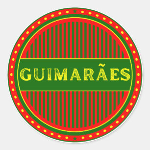 Stadtfest Guimarães – Portugiesische Identität Runder Aufkleber