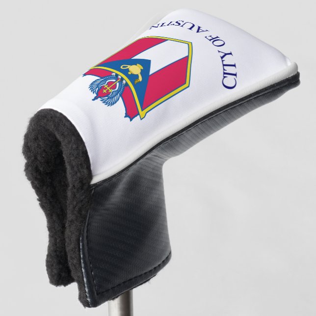 Stadtflagge Austin Golf Headcover (3/4 Vorderseite)