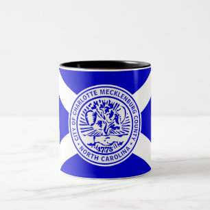 Stadtflagge Charlotte Zweifarbige Tasse