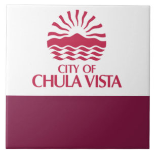 Stadtflagge Chula Vista Fliese