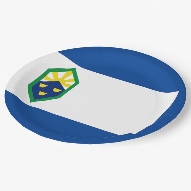 Stadtflagge Colorado Springs Pappteller (Schrägansicht)