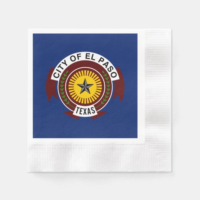Stadtflagge El Paso Serviette (Vorderseite)