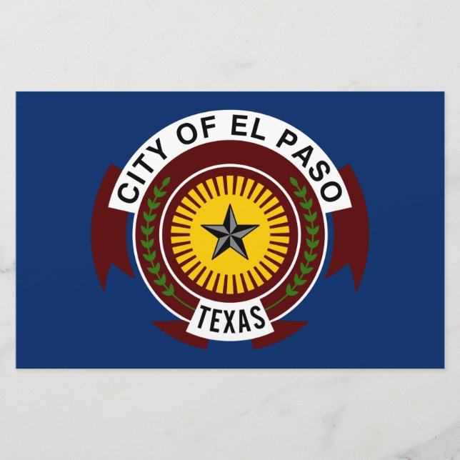 Stadtflagge El Paso (Texas) Briefpapier (Vorderseite)
