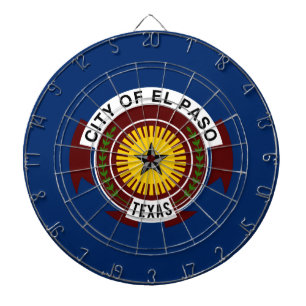 Stadtflagge El Paso (Texas) Dartscheibe