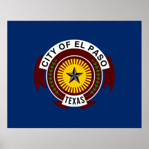 Stadtflagge El Paso (Texas) Poster