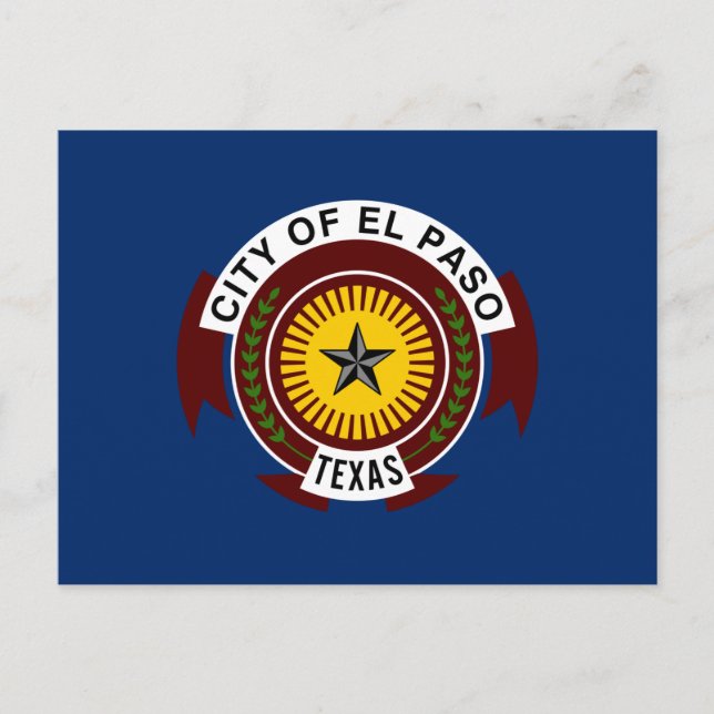 Stadtflagge El Paso (Texas) Postkarte (Vorderseite)