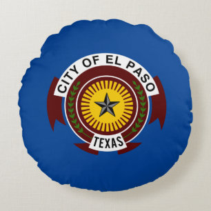 Stadtflagge El Paso (Texas) Rundes Kissen