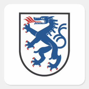 Stadtflagge Ingolstadt Deutschland Symbol Emblem D Quadratischer Aufkleber