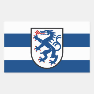 Stadtflagge Ingolstadt Deutschland Symbol Emblem D Rechteckiger Aufkleber
