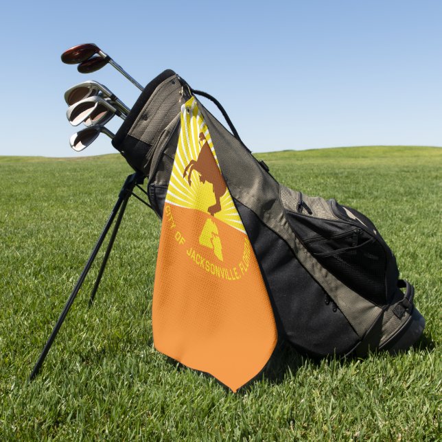 Stadtflagge Jacksonville (Florida) Golfhandtuch (Gras)