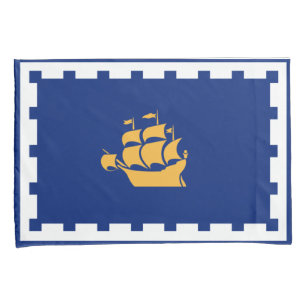 Stadtflagge Quebec (Québec, Kanada) Kissenbezug