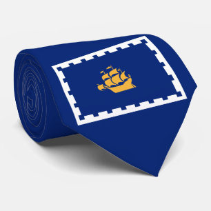 Stadtflagge Quebec (Québec, Kanada) Krawatte