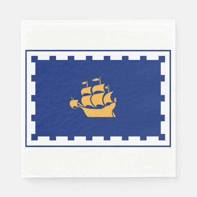 Stadtflagge Quebec (Québec, Kanada) Serviette (Vorderseite)