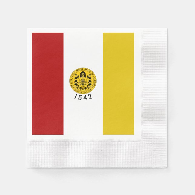 Stadtflagge San Diego Serviette (Vorderseite)