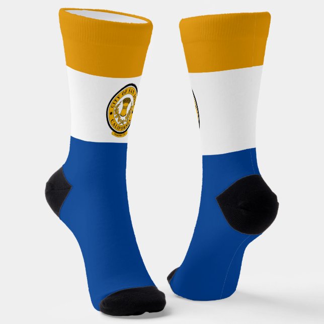 Stadtflagge San Jose (Kalifornien) Socken (Gewinkelt)