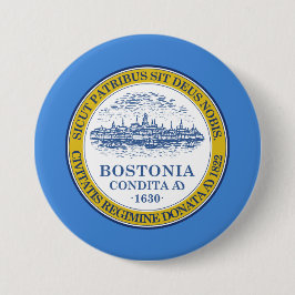 Stadtflagge von Boston (Massachusetts) Button