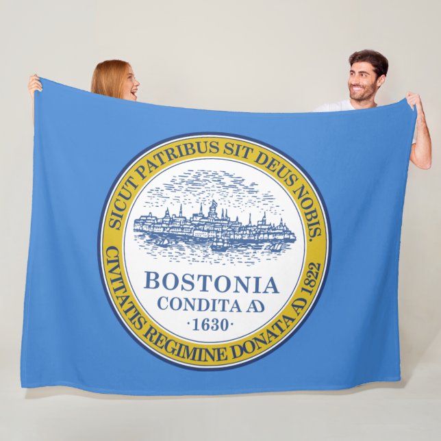 Stadtflagge von Boston (Massachusetts) Fleecedecke (Beispiel)