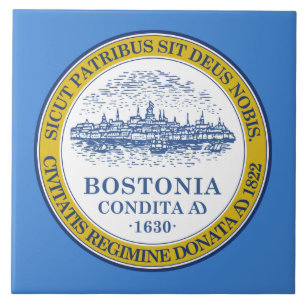 Stadtflagge von Boston (Massachusetts) Fliese