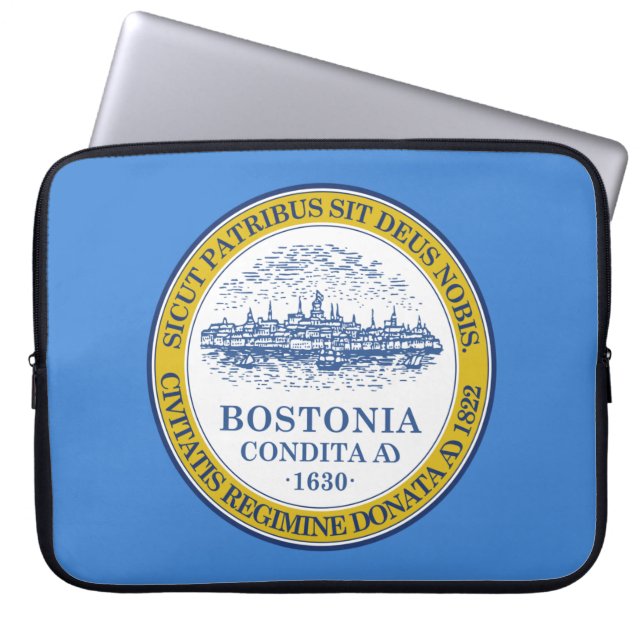 Stadtflagge von Boston (Massachusetts) Laptopschutzhülle (Vorderseite)