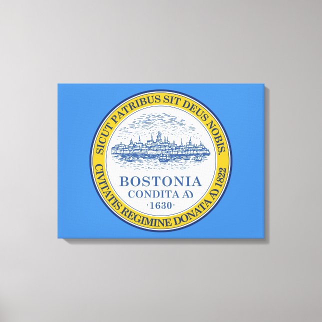 Stadtflagge von Boston (Massachusetts) Leinwanddruck (Vorderseite)