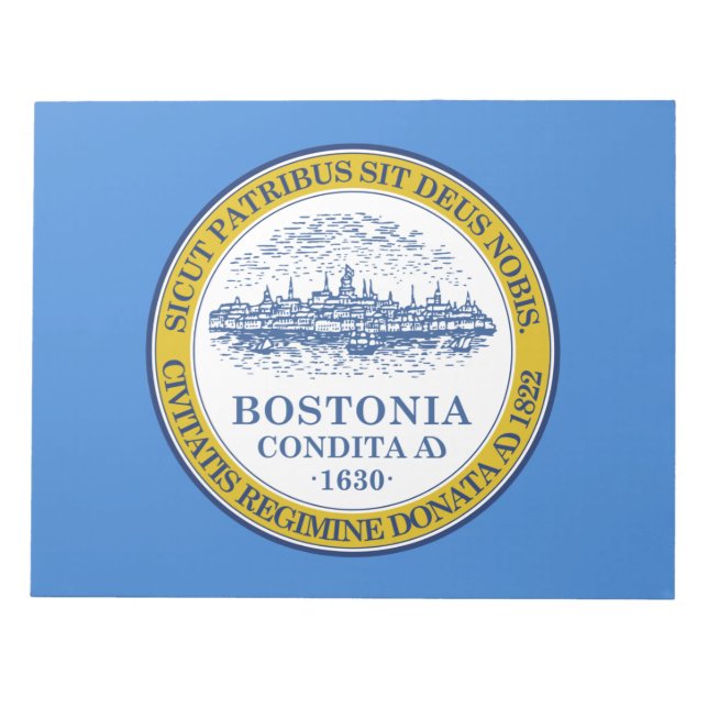 Stadtflagge von Boston (Massachusetts) Notizblock (Vorderseite)