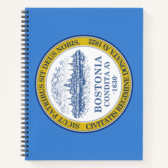 Stadtflagge von Boston (Massachusetts) Notizbuch (Vorderseite)
