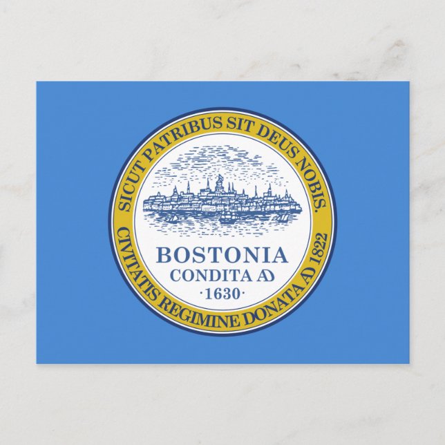 Stadtflagge von Boston (Massachusetts) Postkarte (Vorderseite)