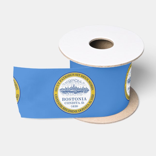 Stadtflagge von Boston (Massachusetts) Satinband (Spule)