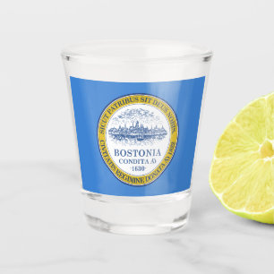 Stadtflagge von Boston (Massachusetts) Schnapsglas