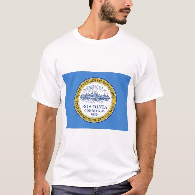 Stadtflagge von Boston (Massachusetts) T-Shirt (Vorderseite)