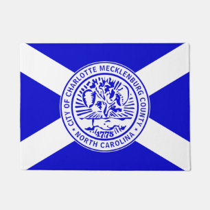 Stadtflagge von Charlotte (North Carolina) Fußmatte
