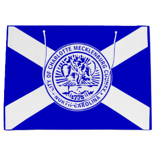 Stadtflagge von Charlotte (North Carolina) Große Geschenktüte