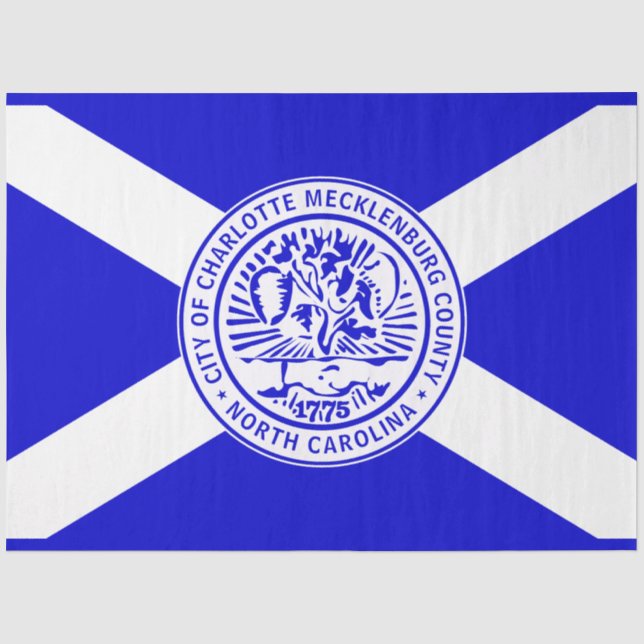 Stadtflagge von Charlotte (North Carolina) Seidenpapier (Vorderseite)