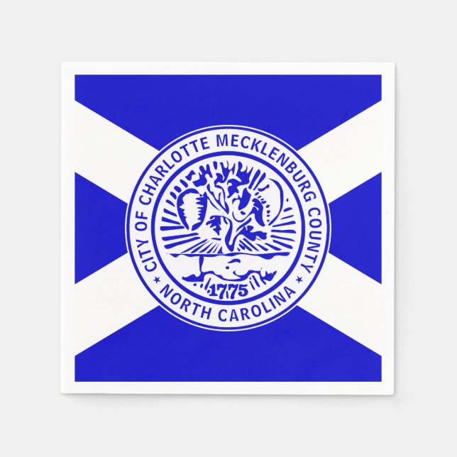 Stadtflagge von Charlotte (North Carolina) Serviette (Vorderseite)