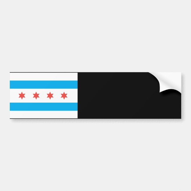 Stadtflagge von Chicago Autoaufkleber (Vorne)