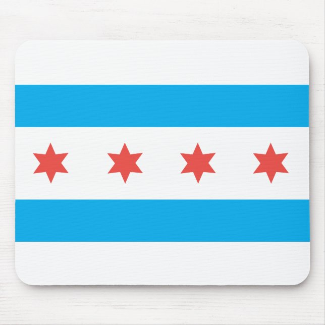 Stadtflagge von Chicago Mousepad (Vorne)