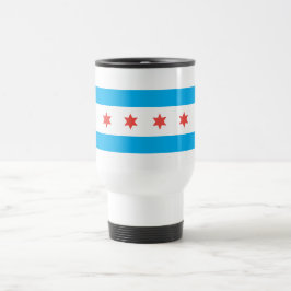 Stadtflagge von Chicago Reisebecher