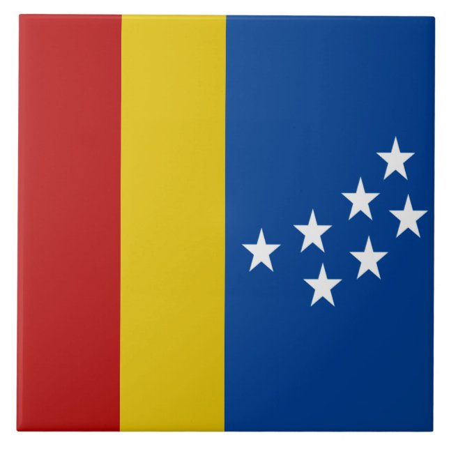 Stadtflagge von Durham Fliese (Vorderseite)