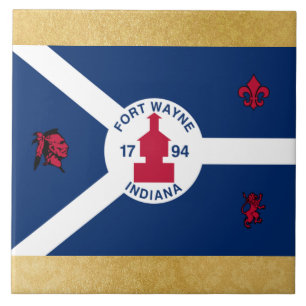 Stadtflagge von Fort Wayne Fliese