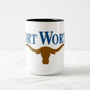 Stadtflagge von Fort Worth (Texas) Zweifarbige Tasse