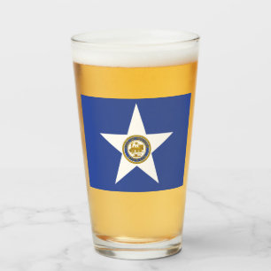 Stadtflagge von Houston (Texas) Glas