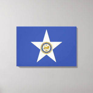 Stadtflagge von Houston (Texas) Leinwanddruck