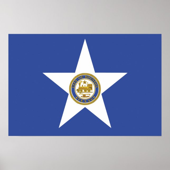 Stadtflagge von Houston (Texas) Poster (Vorne)
