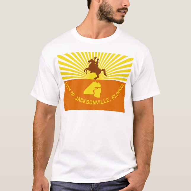 Stadtflagge von Jacksonville T-Shirt (Vorderseite)