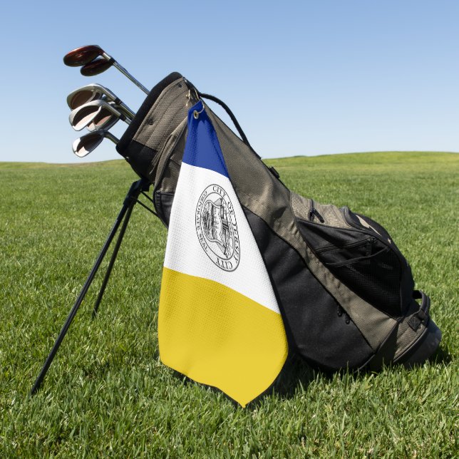 Stadtflagge von Jersey City (New Jersey) Golfhandtuch (Gras)