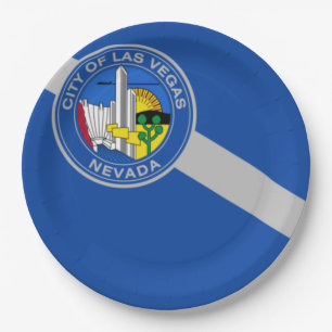 Stadtflagge von Las Vegas Pappteller
