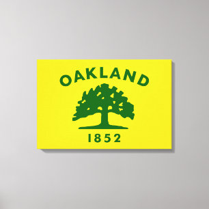 Stadtflagge von Oakland (Kalifornien) Leinwanddruck