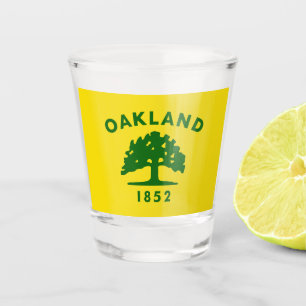 Stadtflagge von Oakland (Kalifornien) Schnapsglas