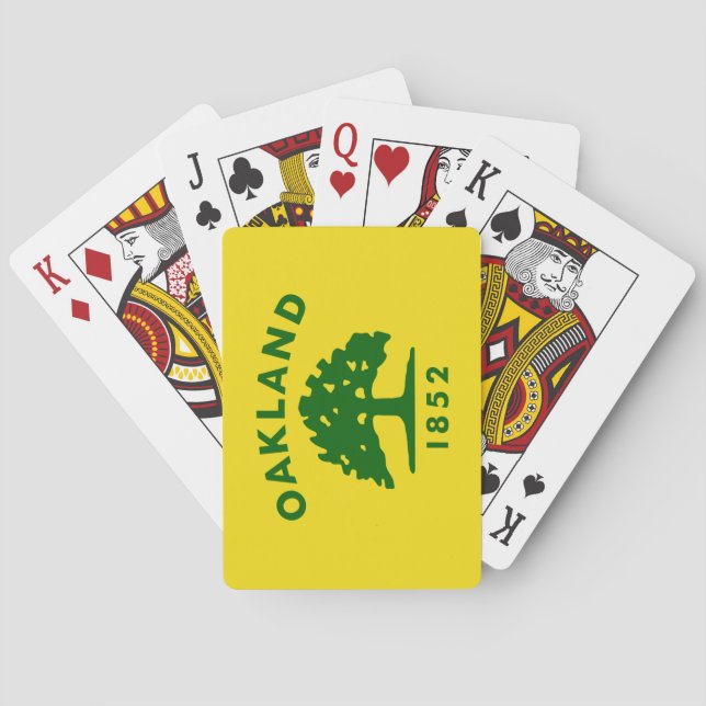 Stadtflagge von Oakland (Kalifornien) Spielkarten (Rückseite)
