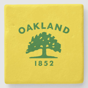 Stadtflagge von Oakland (Kalifornien) Steinuntersetzer
